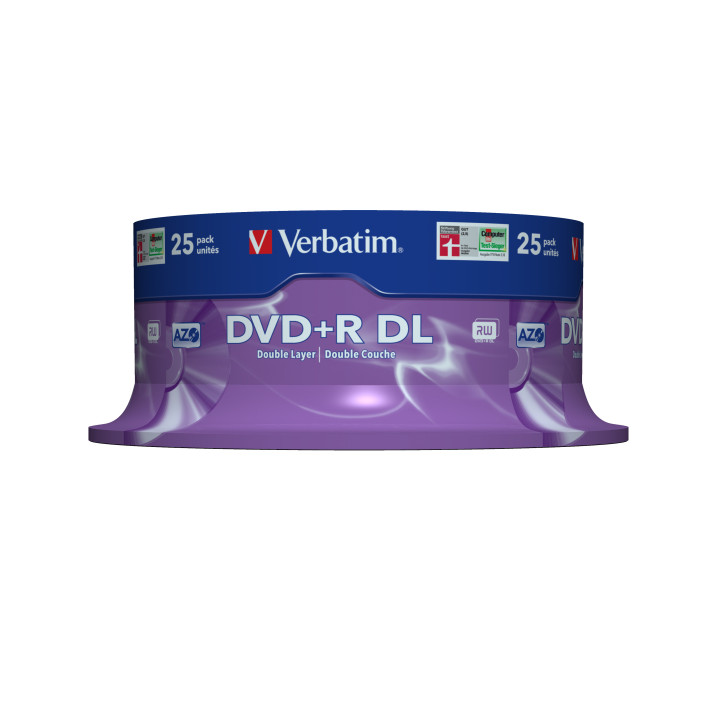 Verbatim DVD+R Double Layer 8x Matt Silver 25pk Spindle 8,5 Go DVD+R DL 25 pièce(s)