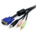 StarTech.com Câble pour Switch KVM VGA avec USB et Audio et Micro - 1.80m