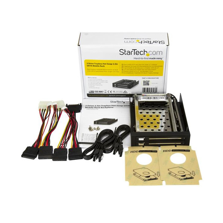 StarTech.com Carte-mère 2 Disques 2,5" à Permutation à Chaud SATA pour Rack Mobile