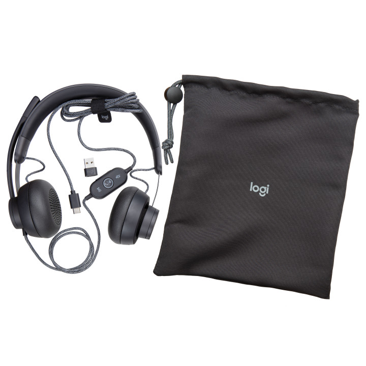 Logitech 981-000870 écouteur/casque Avec fil Arceau Appels/Musique USB Type-C Graphite