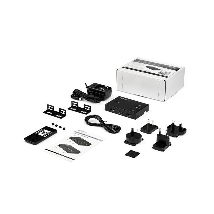 StarTech.com Switch commutateur HDMI 4K 60 Hz à 4 entrées - 3x HDMI 1x DisplayPort