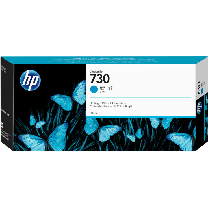 HP Cartouche d’encre 730 DesignJet cyan, 300 ml