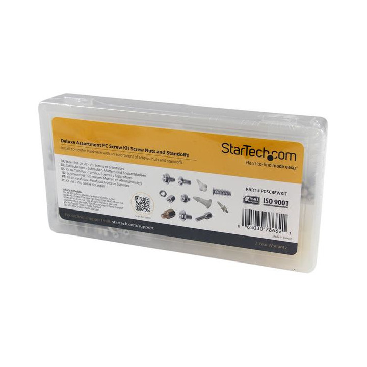 StarTech.com Ensemble de vis d'ordinateur, assortiment de luxe - Vis, écrous et entretoises