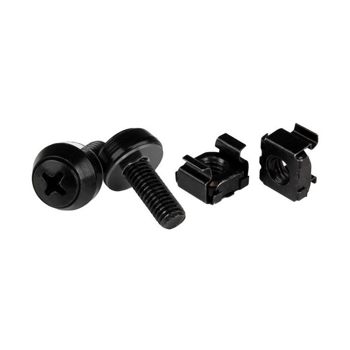 StarTech.com Paquet de 50 vis et écrous cages M6 x 12 mm - Noir