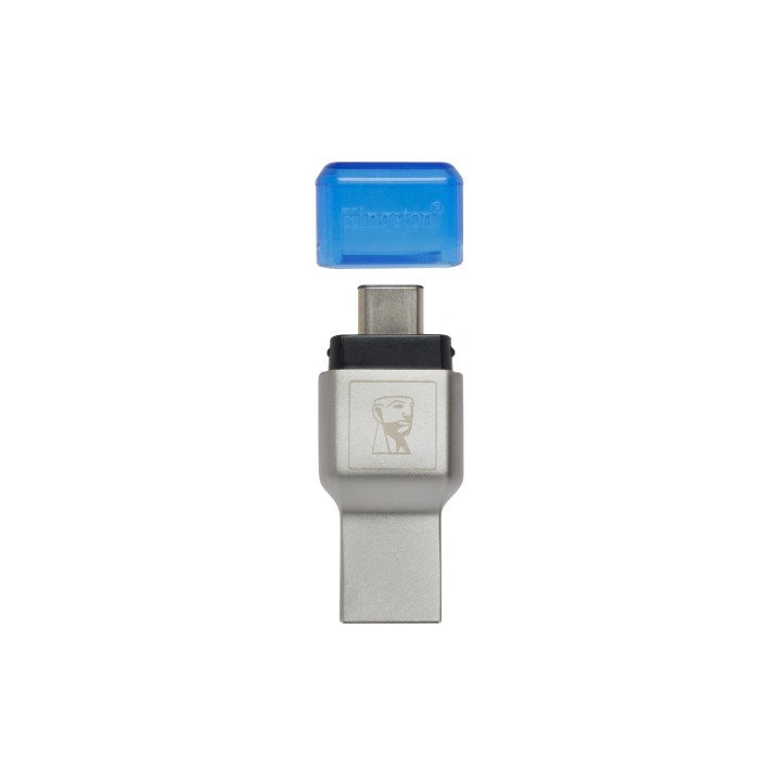 Kingston Technology MobileLite Duo 3C lecteur de carte mémoire USB 3.2 Gen 1 (3.1 Gen 1) Type-A/Type-C Bleu, Argent
