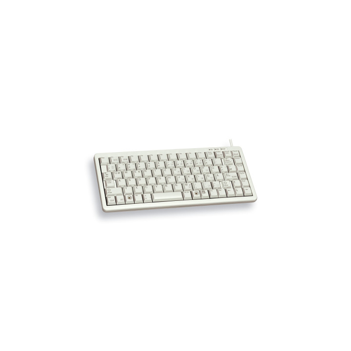 CHERRY G84-4100 COMPACT KEYBOARD Clavier filaire miniature, USB/PS2, gris clair, AZERTY - FR