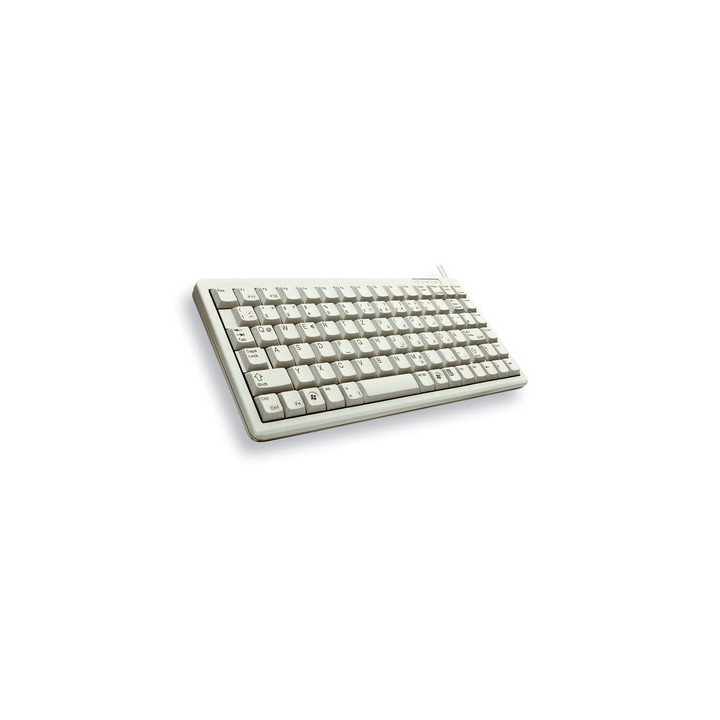 CHERRY G84-4100 COMPACT KEYBOARD Clavier filaire miniature, USB/PS2, gris clair, AZERTY - FR
