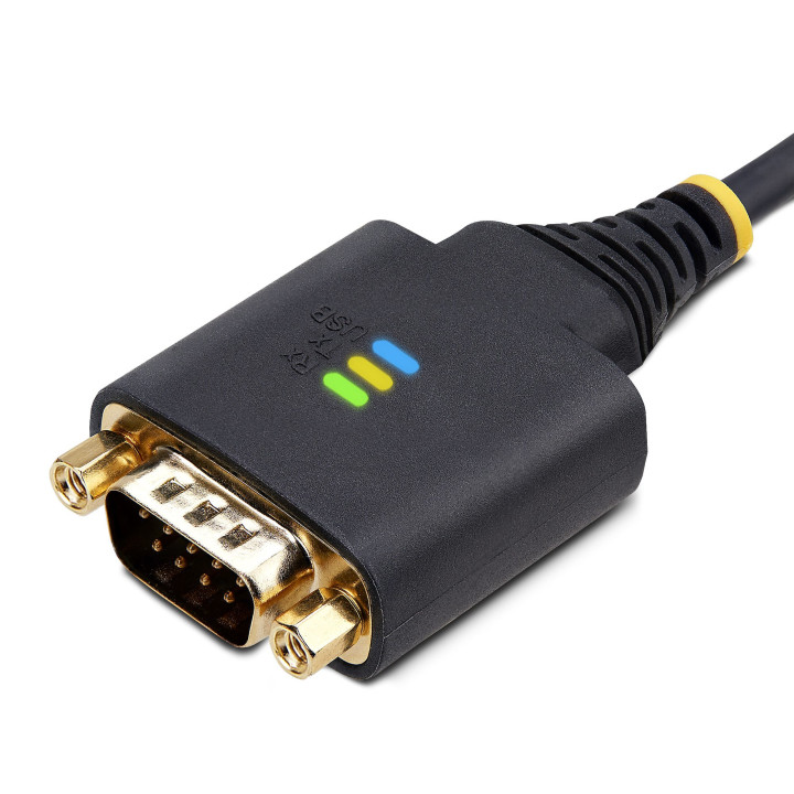 StarTech.com Adaptateur USB vers Série de 2 Ports de 60cm, Vis/Écrous DB9 Interchangeables, COM Rétention, Câble Convertiss