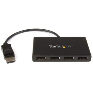 StarTech.com Répartiteur DisplayPort 1.2 à 4 ports, Adaptateur Multi-Moniteur DisplayPort vers 4x DP, Hub MST pour Ordinateur