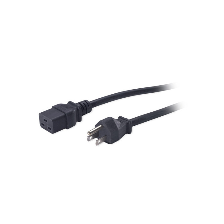 APC Pwr Cord, 15A, 100-120V, C19 to 5-15 Noir 2,5 m