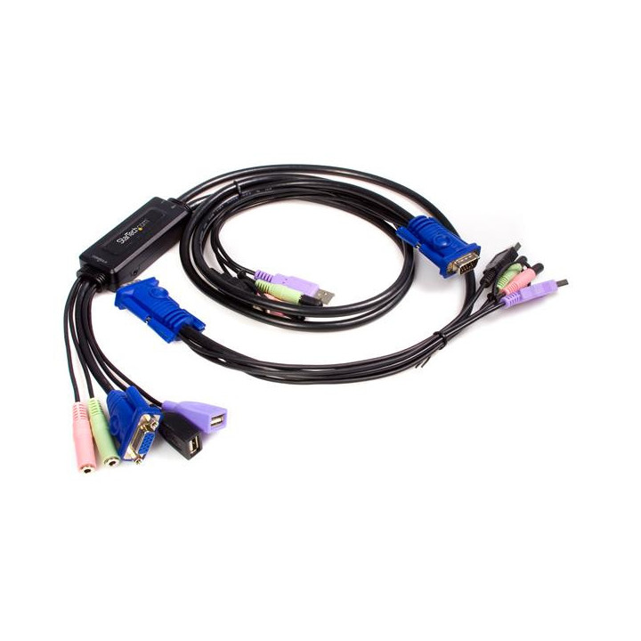 StarTech.com Câble Commutateur KVM 2 Ports VGA, USB et Audio - Switch KVM - 2048x1536