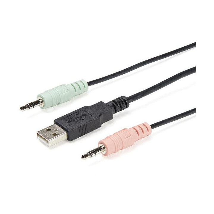 StarTech.com Commutateur KVM à 2 ports USB 4K 60 Hz DisplayPort avec câbles incorporés