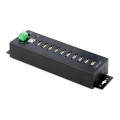 StarTech.com Hub USB 2.0 10 ports Industriel - Hub USB Robuste avec Protection ESD Niveau 4 - Hub USB-A Montable sur Mur/Bureau
