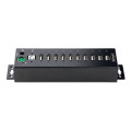 StarTech.com Hub USB 2.0 10 ports Industriel - Hub USB Robuste avec Protection ESD Niveau 4 - Hub USB-A Montable sur Mur/Bureau