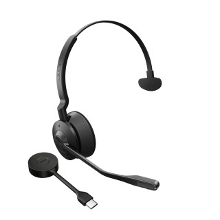 Jabra Engage 55 Casque Sans fil Arceau Bureau/Centre d'appels Bluetooth Socle de chargement Noir