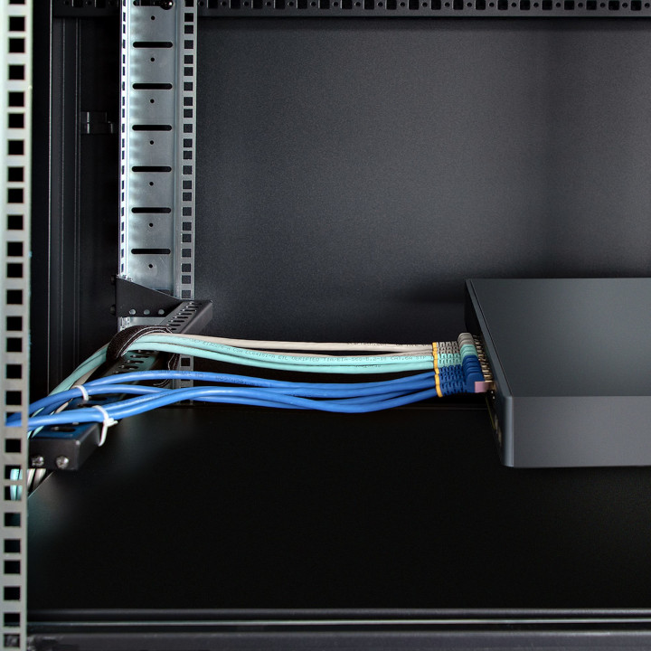StarTech.com Guide-Câbles Montable en Rack 1U avec Profondeur Réglable, Support de Câbles pour Racks/Armoires 19", Barre de 
