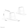 Neomounts NS-CLMPSTANDWHITE Jeu de pinces de bureau (2 pcs) - max 8 kg