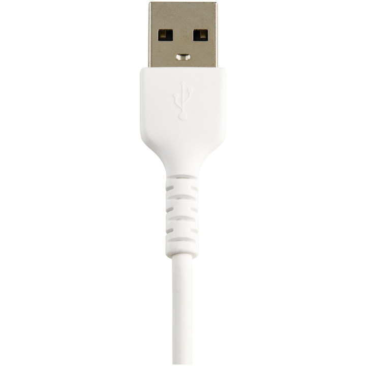 StarTech.com Câble USB-A vers Lightning Blanc Robuste 30cm - Câble de Charge/Synchronisation de Type A vers Lightning en Fibr