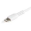 StarTech.com Câble USB-A vers Lightning Blanc Robuste 30cm - Câble de Charge/Synchronisation de Type A vers Lightning en Fibr