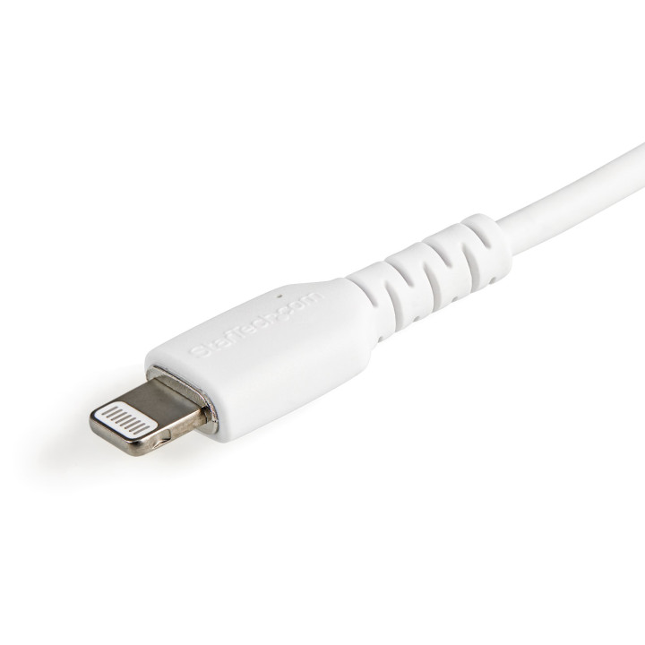 StarTech.com Câble USB-A vers Lightning Blanc Robuste 30cm - Câble de Charge/Synchronisation de Type A vers Lightning en Fibr