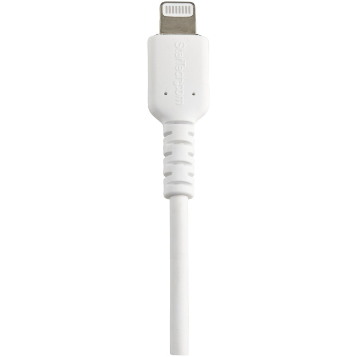 StarTech.com Câble USB-A vers Lightning Blanc Robuste 30cm - Câble de Charge/Synchronisation de Type A vers Lightning en Fibr