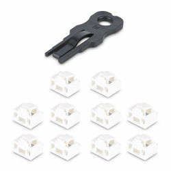 StarTech.com Verrous de Port RJ45, Lot de 10 Clés de Sécurité, Couvercle Anti-Poussière Verrouillable pour Port RJ45, Bloqu