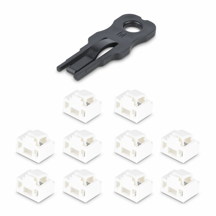 StarTech.com Verrous de Port RJ45, Lot de 10 Clés de Sécurité, Couvercle Anti-Poussière Verrouillable pour Port RJ45, Bloqu
