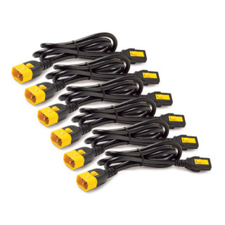 APC Netshelter - Kit cordon d'alimentation (6 ea) - Verrouillable - C13 à C14 - 0,6m
