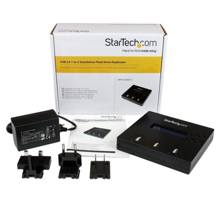 StarTech.com Duplicateur et Effaceur Autonome de 1 à 2 clés USB, Copieur de Plusieurs Clés USB, Copie Système et Fichier et