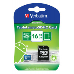 Verbatim 16GB Tablet microSDHC Class 10 16 Go Classe 10