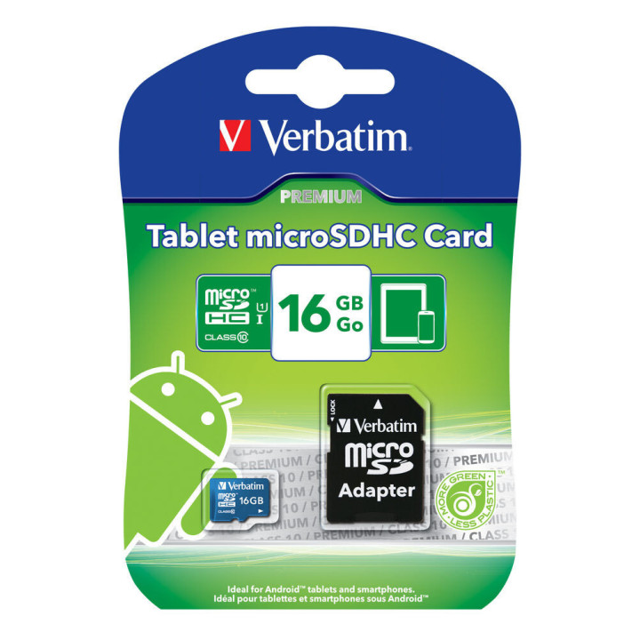 Verbatim 16GB Tablet microSDHC Class 10 16 Go Classe 10