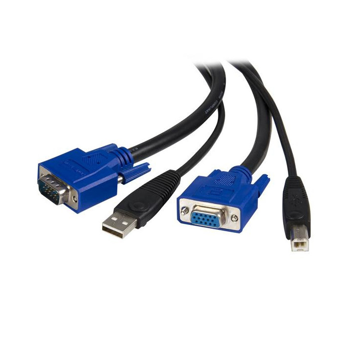 StarTech.com Câble KVM (clavier / vidéo / souris) universel - 2 en 1 - VGA et USB