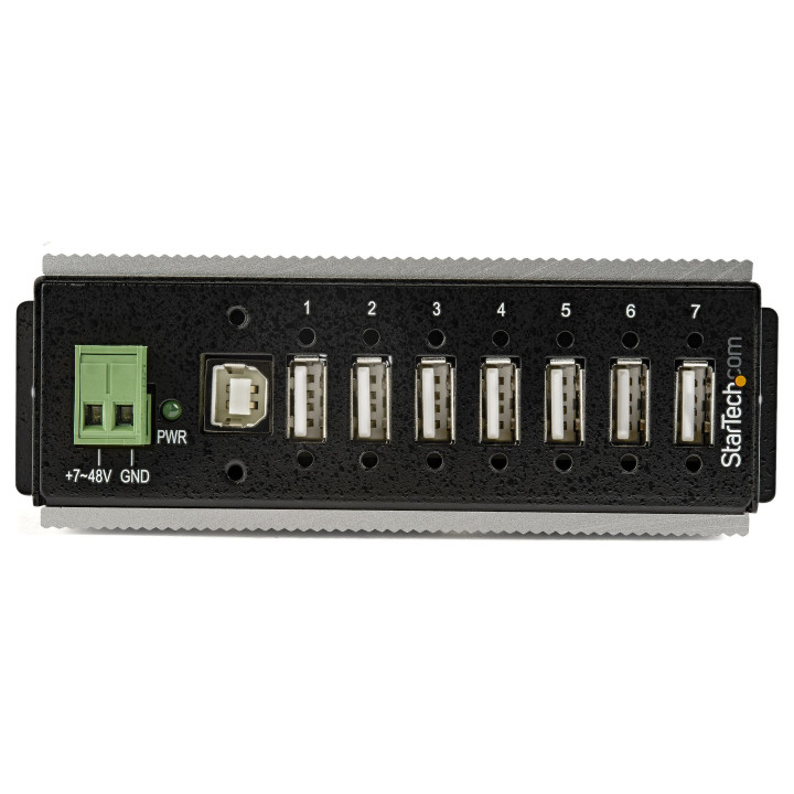 StarTech.com Multiprise USB 2.0 industrielle à 7 ports avec protection électrostatique (ESD) 15 kV