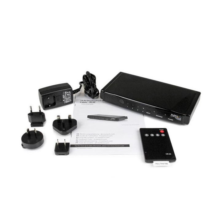 StarTech.com Commutateur vidéo 4-en-1 avec télécommande