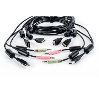 Vertiv Avocent 2 x HDMI (Type A) Mâle Audio/Vidéo numérique, 1 x Type B Mâle USB, 2 x Mini Jack Mâle Audio - 2 x HDMI (Typ