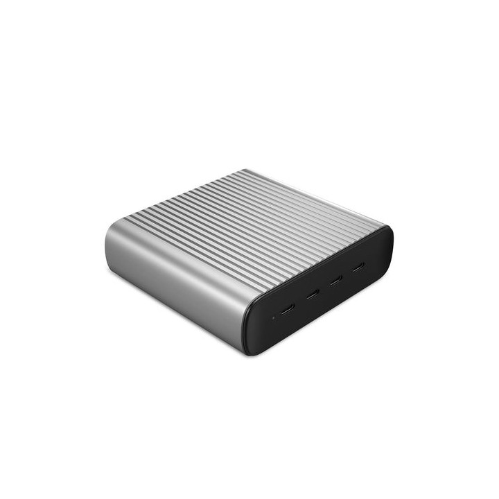 HYPER 245W GaN Desktop Charger Ordinateur portable, Smartphone, Tablette Noir, Argent Secteur, Batterie Charge rapide Intérieu