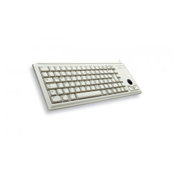CHERRY G84-4400 TRACKBALL KEYBOARD Clavier filaire miniature, trackball, USB, gris clair, AZERTY - FR