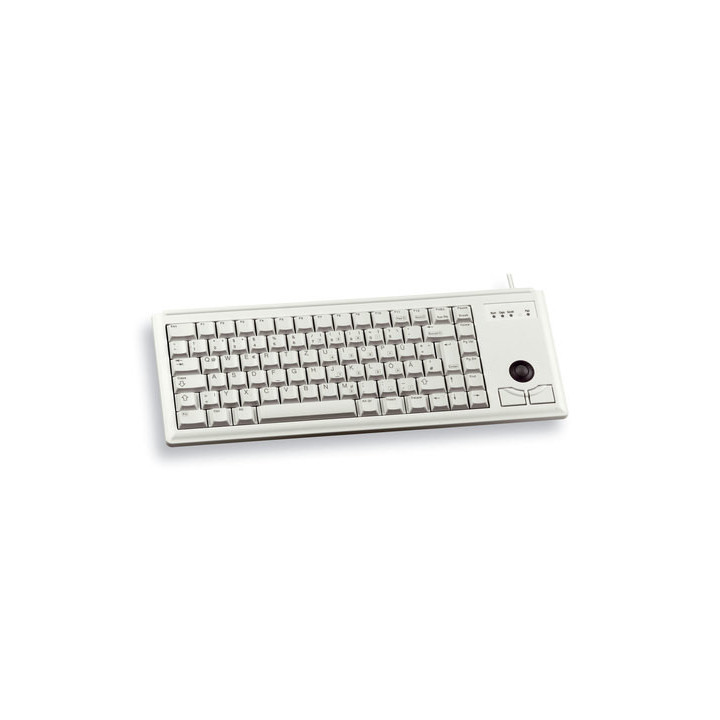 CHERRY G84-4400 TRACKBALL KEYBOARD Clavier filaire miniature, trackball, USB, gris clair, AZERTY - FR