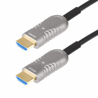 StarTech.com Câble Optique Actif (AOC) HDMI 2.1 Hybride de 15,2m, CMP, Plénum, Câble Fibre Optique HDMI 2.1/2.0 Ultra-Haute 