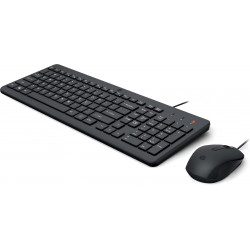 HP 150 WIRED MOUSE/KB COMBO FR clavier Souris incluse USB Noir