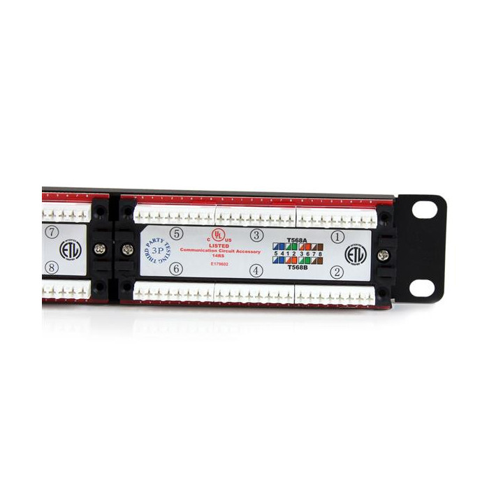 StarTech.com Panneau de brassage à 24 ports Cat6 type 110 montage en rack 1U