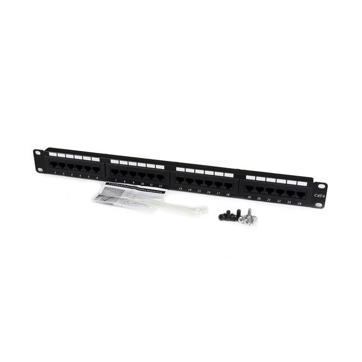 StarTech.com Panneau de brassage à 24 ports Cat6 type 110 montage en rack 1U