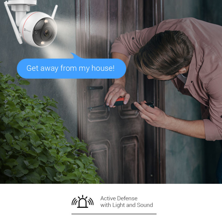 EZVIZ C3W Color Night Vision Balle (forme) Caméra de sécurité IP Extérieure 1920 x 1080 pixels Plafond/mur