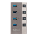 StarTech.com Hub USB-C avec Auto-Alimenté à 4 Ports - Hub USB Type C vers USB-A pour PC de Bureau/Portable - Hub USB 3.0 5Gbp