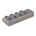 StarTech.com Hub USB-C avec Auto-Alimenté à 4 Ports - Hub USB Type C vers USB-A pour PC de Bureau/Portable - Hub USB 3.0 5Gbp