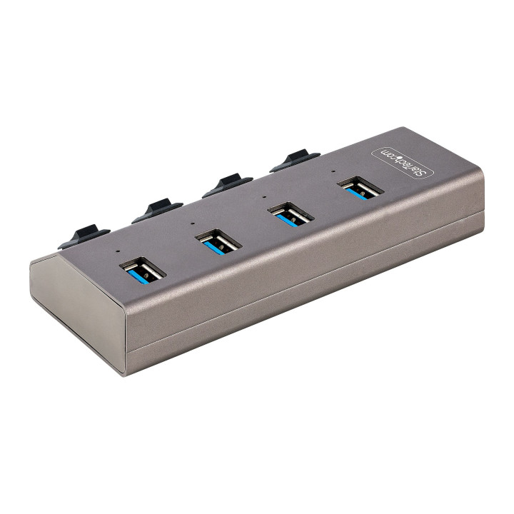StarTech.com Hub USB-C avec Auto-Alimenté à 4 Ports - Hub USB Type C vers USB-A pour PC de Bureau/Portable - Hub USB 3.0 5Gbp