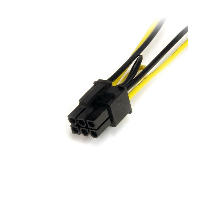 StarTech.com Câble adaptateur d'alimentation SATA vers carte vidéo PCI Express 6 broches de 15 cm