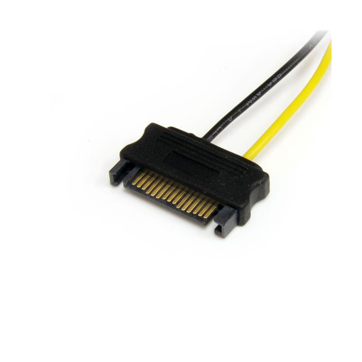 StarTech.com Câble adaptateur d'alimentation SATA vers carte vidéo PCI Express 6 broches de 15 cm