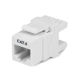 StarTech.com Jack de type Keystone Cat6 à 180° - Jack mural blanc RJ45 Ethernet Cat6 - Type 110