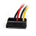 StarTech.com Adaptateur de câble d’alimentation LP4 vers SATA à angle gauche 4 broches - 15 cm